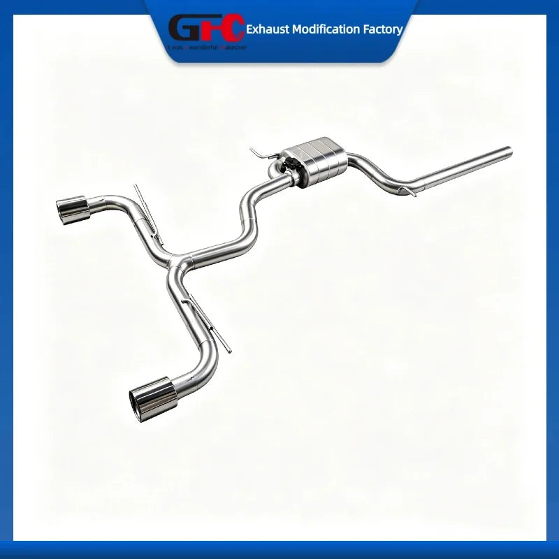 304 Stainless Steel Catback Valvetronic Exhaust System for Golf Gti Mk7 Mk7.5 Mk8 Mk8.5 2.0T 2020-2025