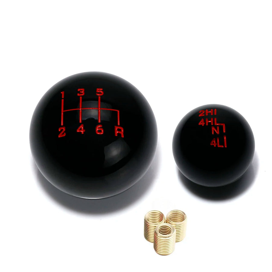 6-Speed Gear Shift and Transfer Case Knob Set for Jeep Wrangler Yj/Tj