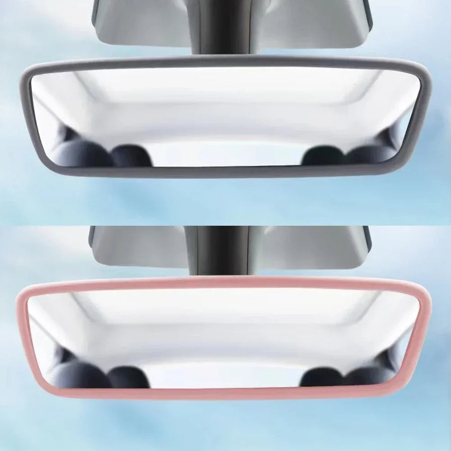 Silicone Rear View Mirror Protector Frame for Tesla Model 3 Y S X Center Console Interior Rearview