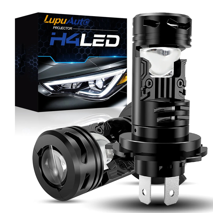 2-Piece H4 LED Headlight Bulb – 6500K, Projector-Compatible