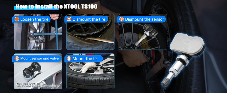 Xtool Ts100 Pro 315MHz 433MHz Programmable TPMS Sensor