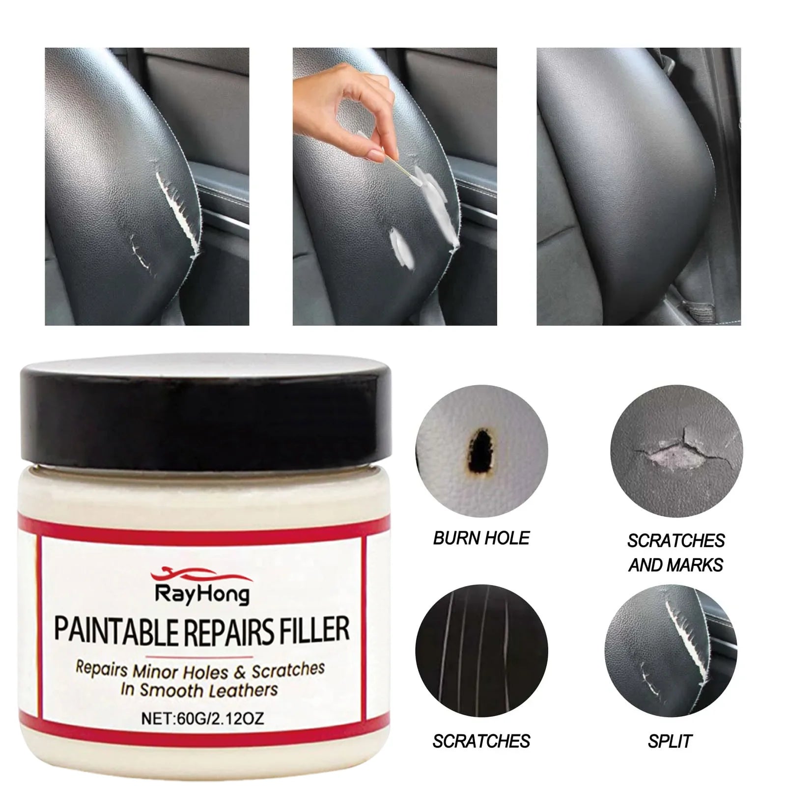 60 mL Automotive Leather Filler and Repair Compound