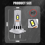 2-Piece H7 LED Headlight Bulb – 6000K, CANBUS