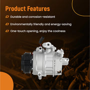 A/C Compressor for Ford Explorer 2011-2015, 6-Groove