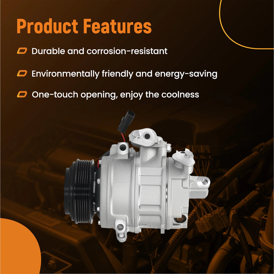 A/C Compressor for Ford Explorer 2011-2015, 6-Groove