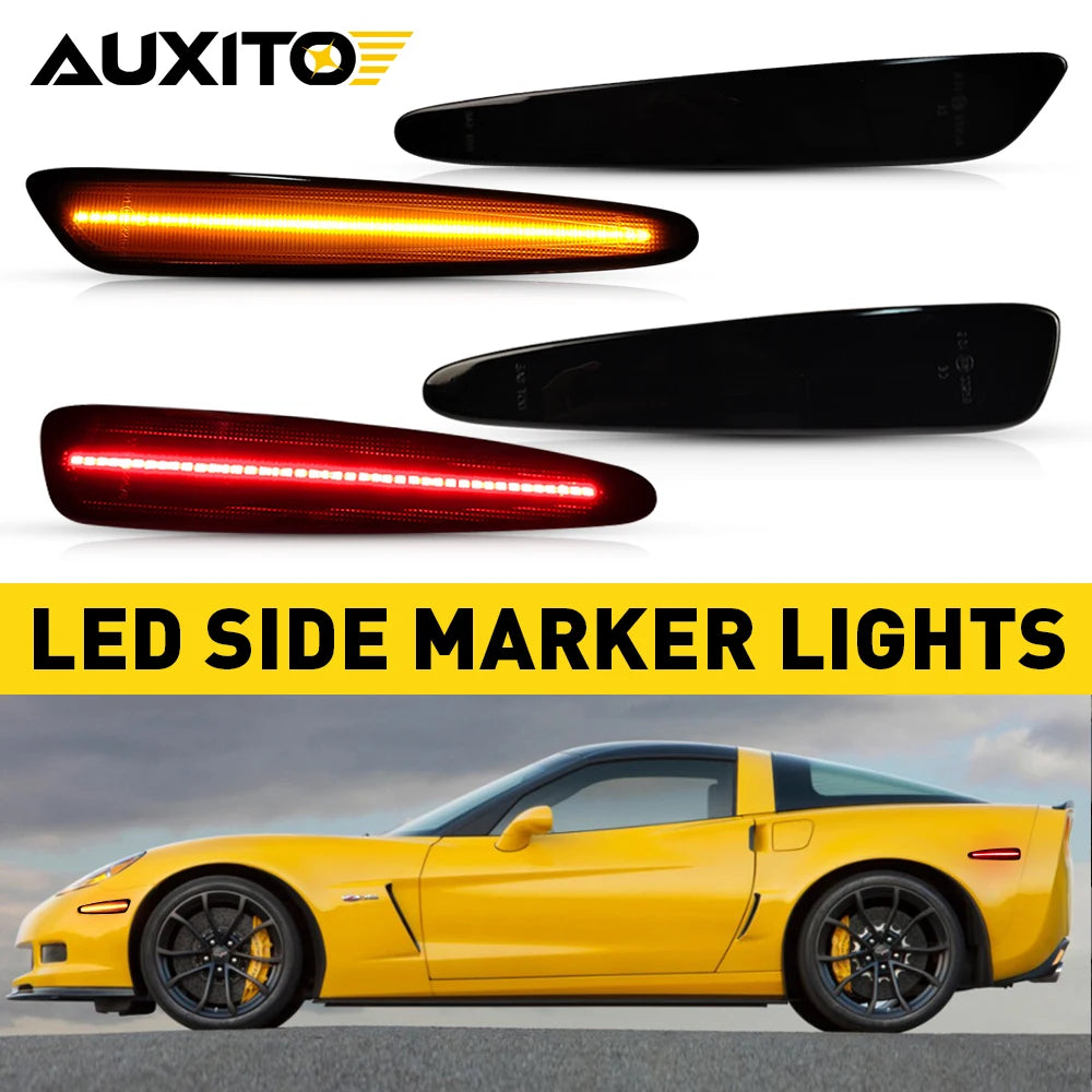 LED Front and Rear Side Marker Lights for Chevrolet Corvette C6 2005-2013