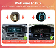 8.8-Inch CarPlay and Android Auto Display for BMW 3 Series E90–E93 and 5 Series E60/E61
