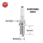 Ngk Platinum Spark Plug PLFER7A8EG 94833 PLFER7A8EG-94833