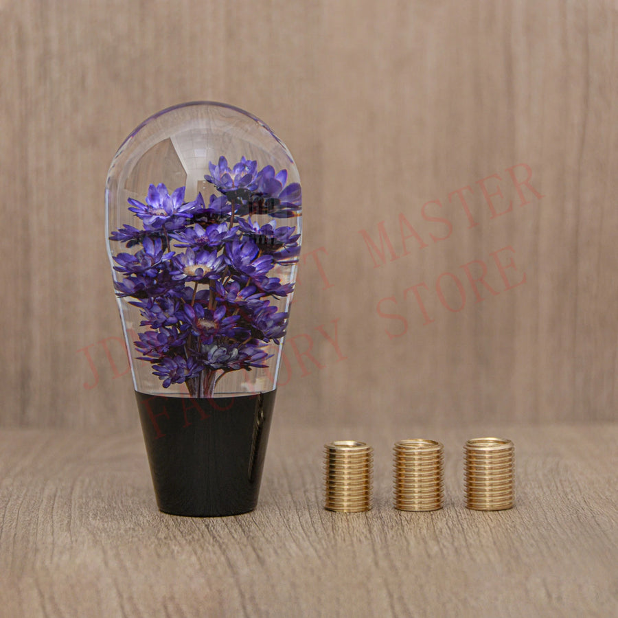 10cm Acrylic Flower Manual Gear Shift Knob
