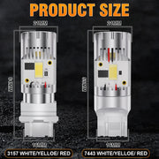 2-Piece 7440/7443/3157 LED Signal Light Bulb – Amber/Yellow/Red/White, CANBUS