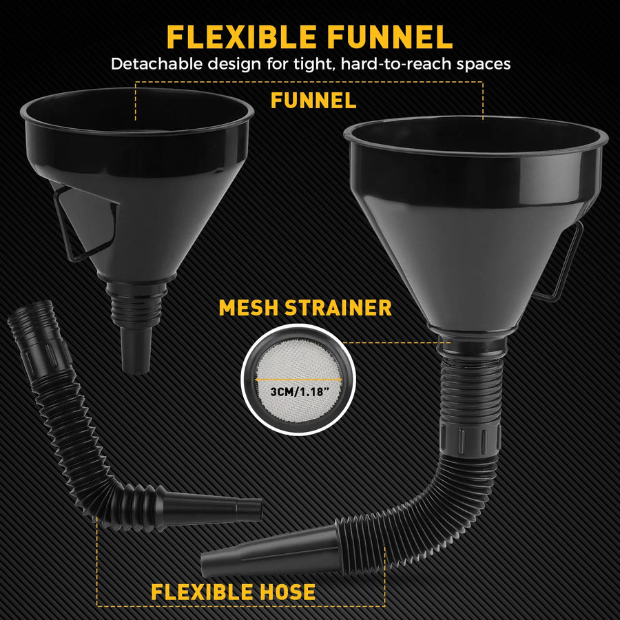 20-Piece Spill-Free Radiator Coolant Funnel Kit