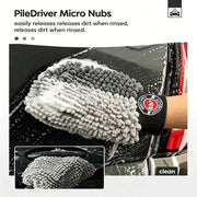 Two-Tone Plush Chenille Microfiber Car Wash Mitt