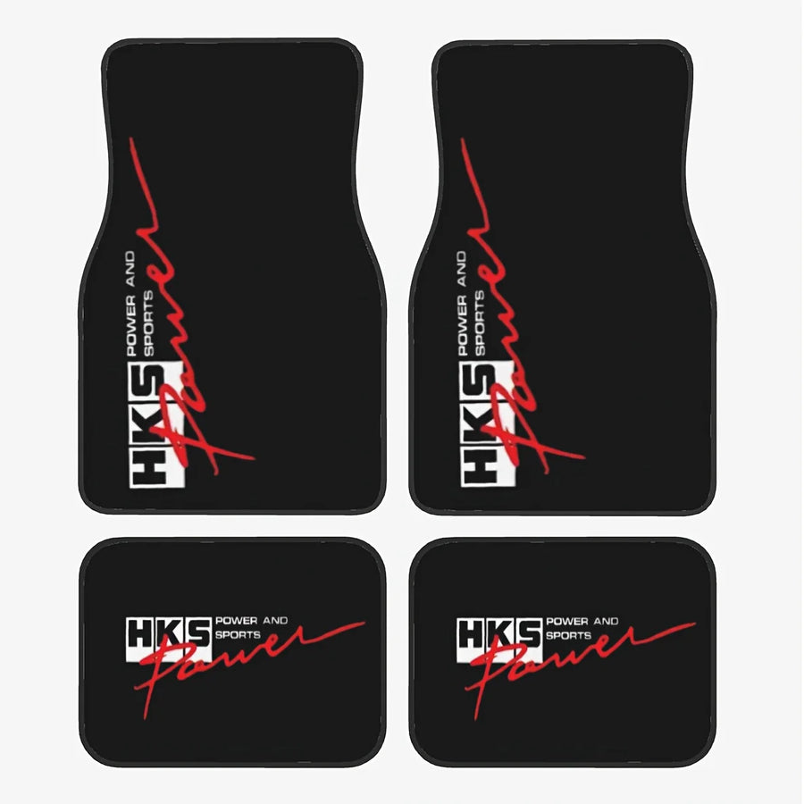 HKS Power and Sports 4-Piece Car Floor Mat Set