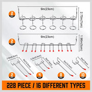 238-Piece Pegboard Hook, Bin and Tool Organizer Set
