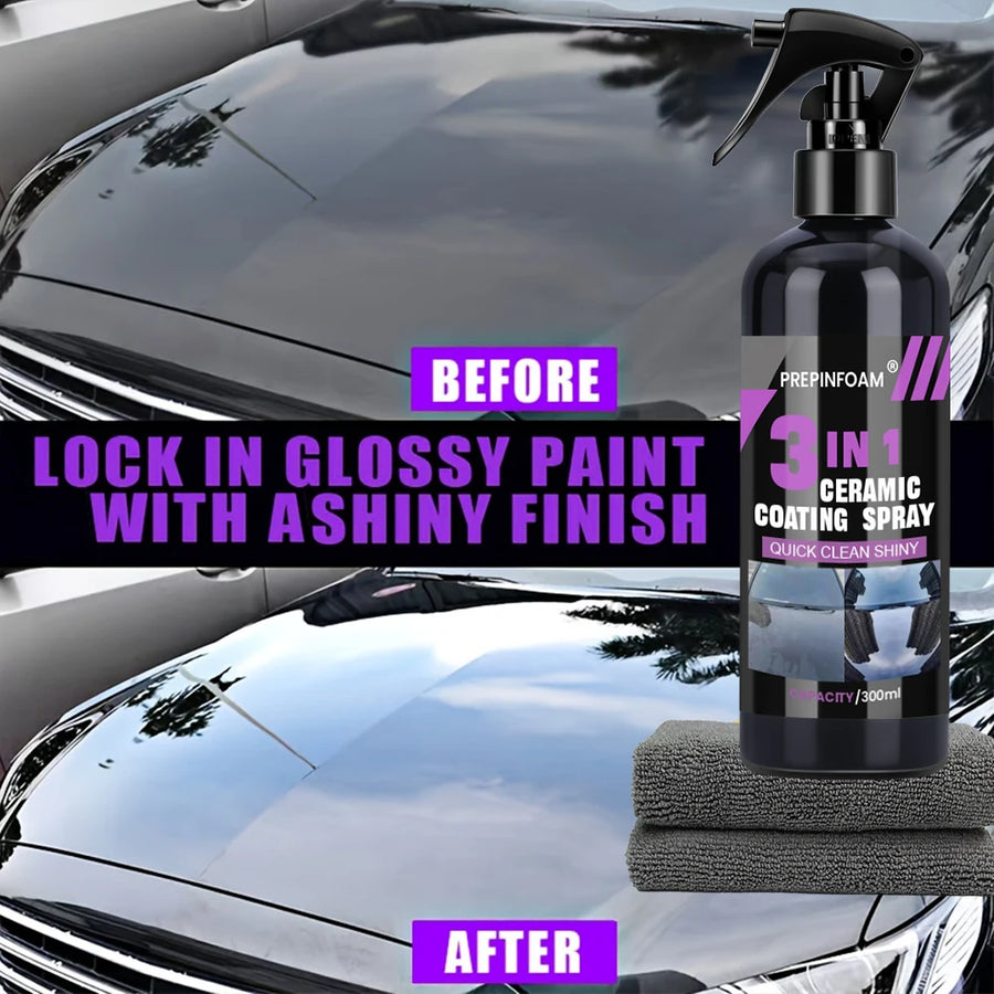 3-in-1 Hydrophobic Ceramic Coating Spray for Automotive Paint