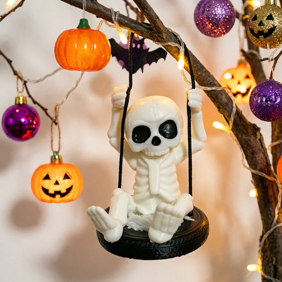 Tire Skull Swinging Car Ornament