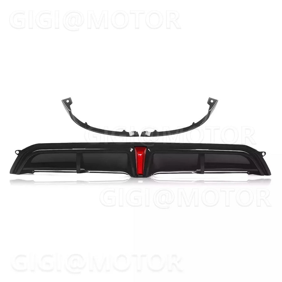 Gloss Black LED Rear Diffuser – 2022–2024 Honda Civic Hatchback