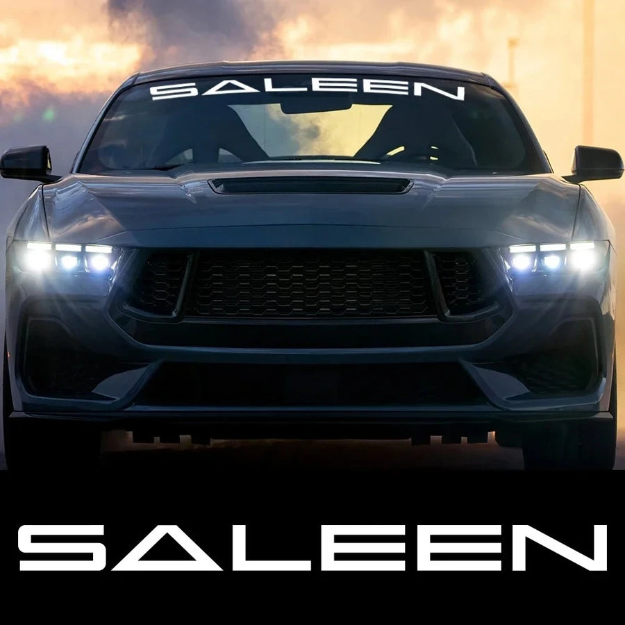 SALEEN Windshield Vinyl Decal for Ford Mustang – 100 × 7.5 cm