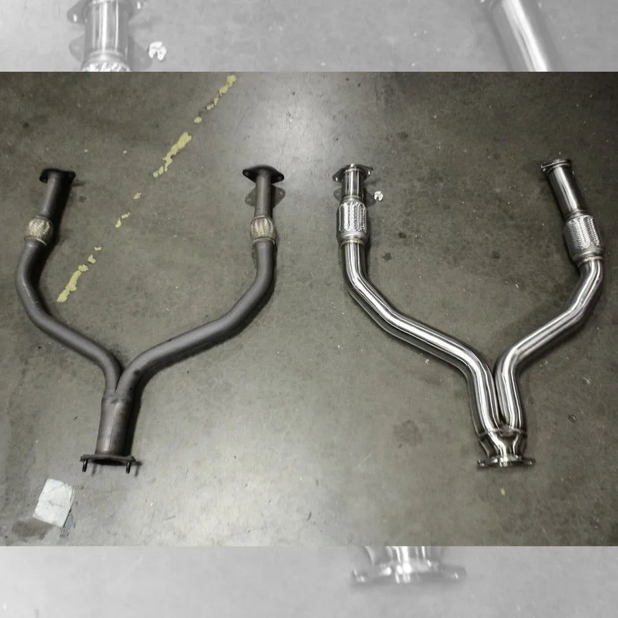 Stainless Steel Rear Y-Pipe Exhaust for 2003–2025 Nissan/Infiniti 370Z/350Z/Q50