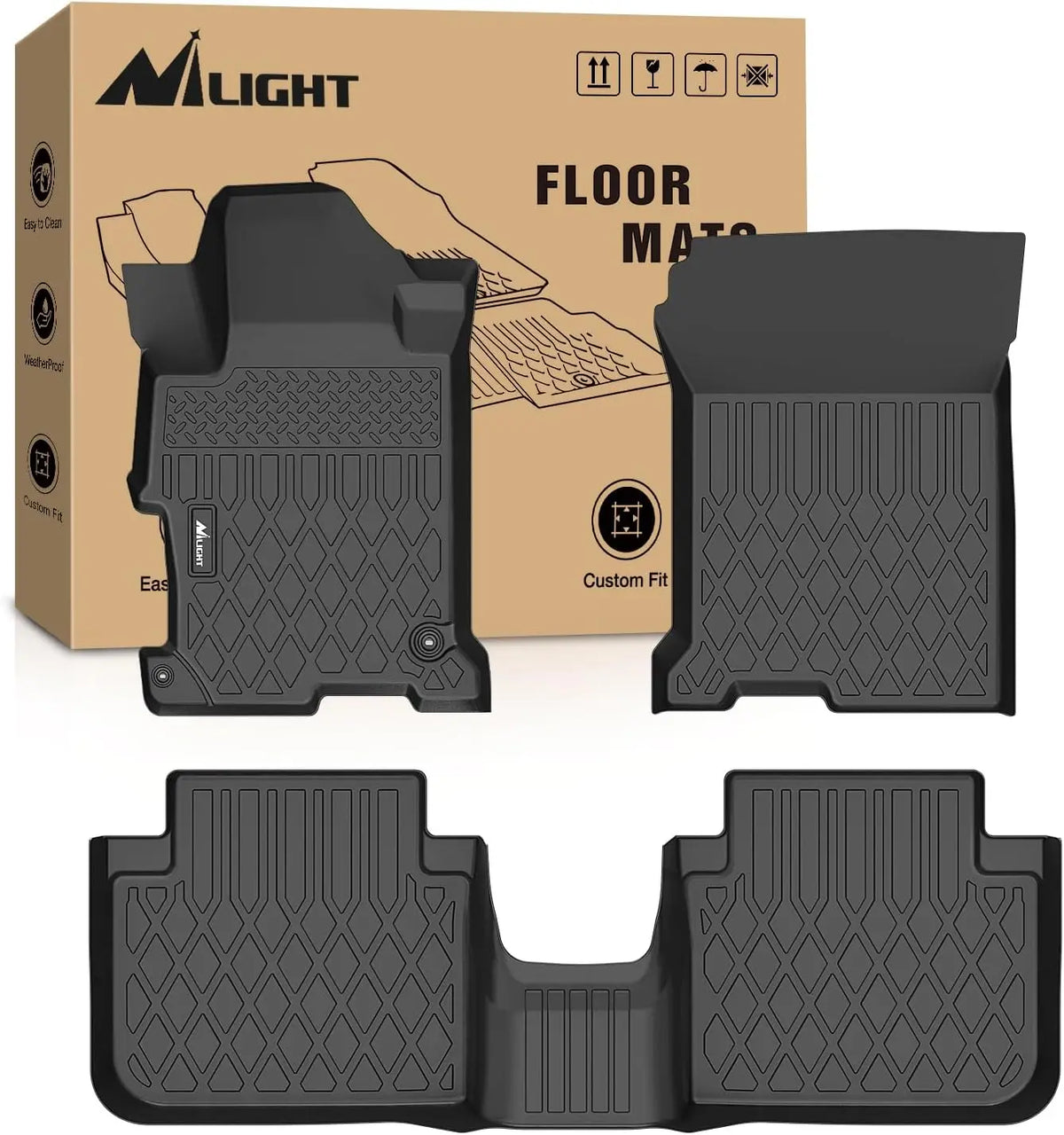 All-Weather TPE Floor Liners for 2013–2017 Honda Accord Sedan