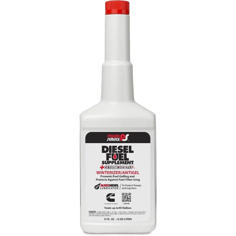 Power Service Diesel Fuel Supplement +Cetane Boost - 12 Ounce (Pack of 9)