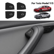 Interior Door and Window Button Sticker Set for Tesla Model 3/Y