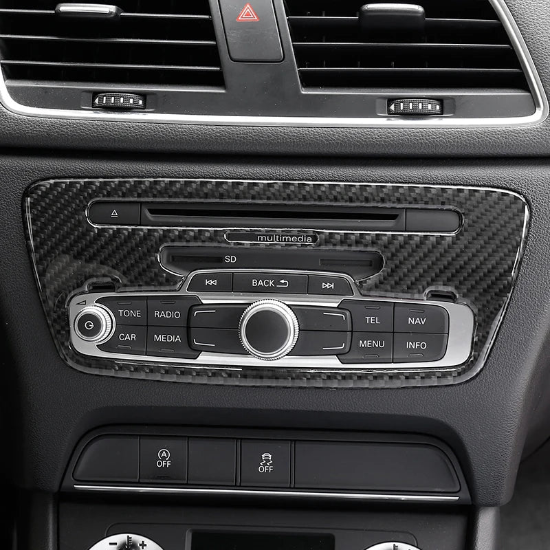 Carbon-Fiber-Style Console Trim for 2012–2018 Audi Q3 8U