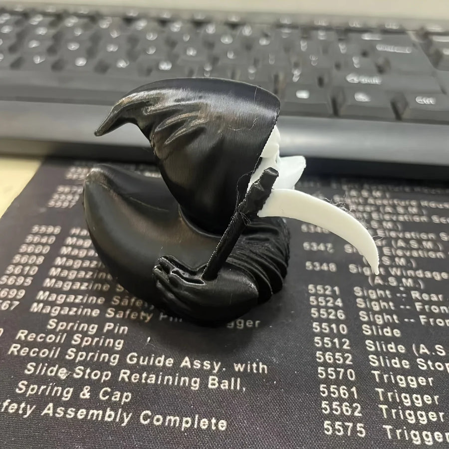 3D-Printed Grim Reaper Duck Dashboard Statue