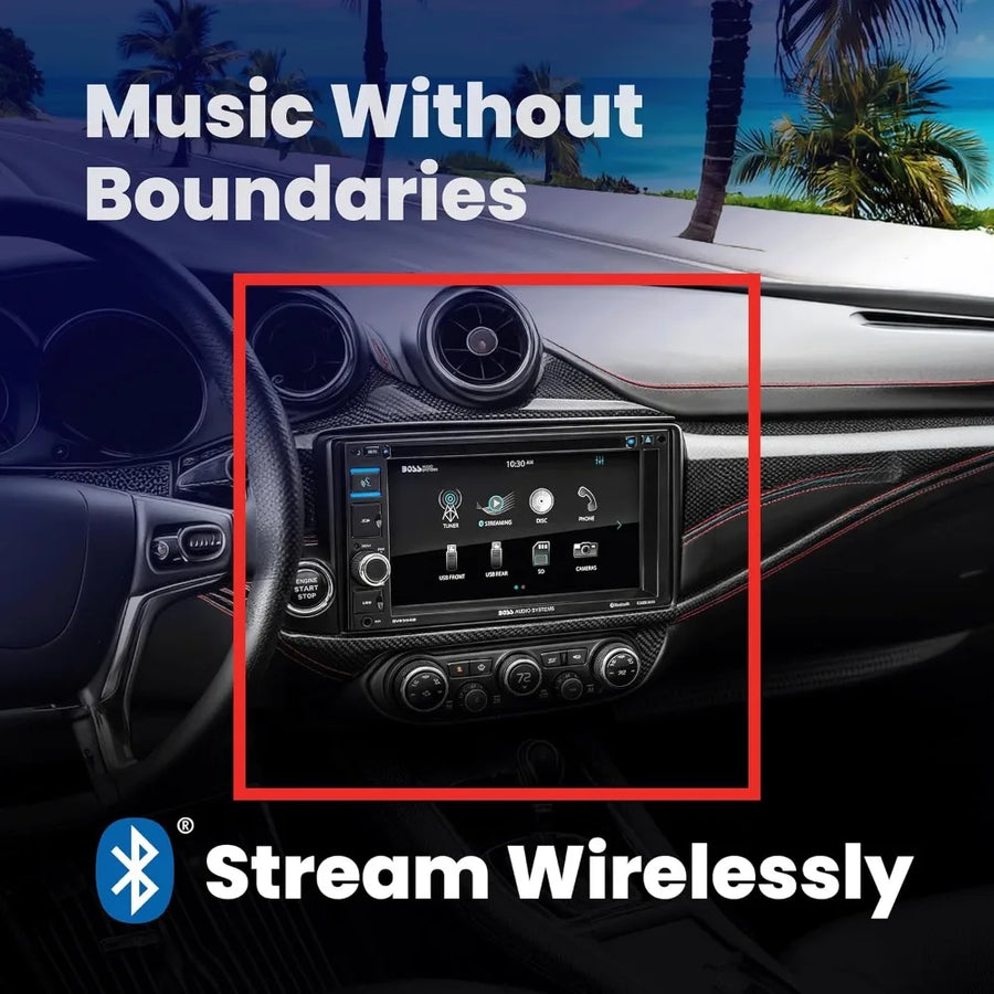 6.2-Inch Double-DIN Bluetooth DVD Car Stereo