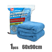 1300 GSM Gray & Blue Microfiber Car Drying Towel