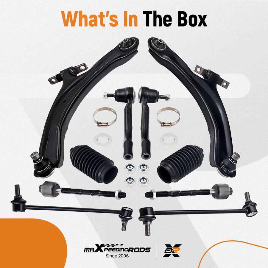 10-Piece Front Lower Control Arm Assembly for Nissan Rogue Select 2014-2015