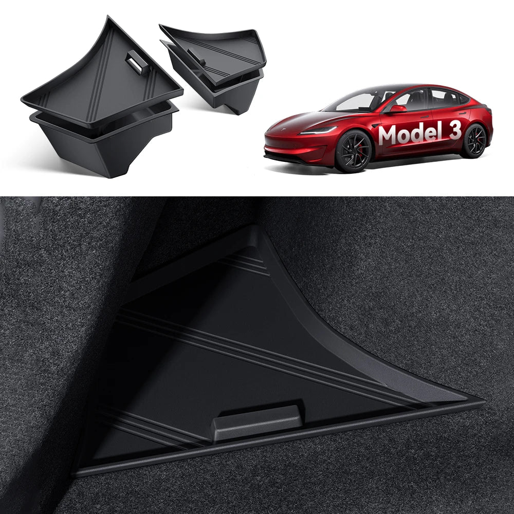 Trunk Side Storage Organizer for Tesla Model 3 Highland 2024-2025