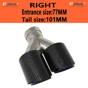 Universal Y-Shaped Dual-Outlet Carbon-Fiber & Stainless Steel Exhaust Tip