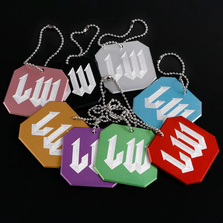 Likewise-Style Metal Gear Shift Badge & Key Ring