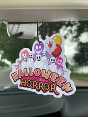 Halloween Horror Ghost Bloody Handprint Balloon Car Hanging Air Freshener