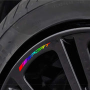 4-Piece Reflective Wheel Rim Decal Set