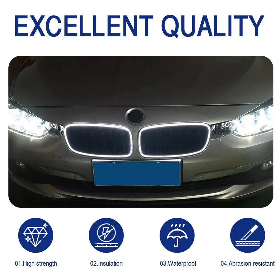 2012-2018 BMW 3 Series F30 F31 320i 328i 328d 330e 330i 335i 340i LED Light Front Bumper Racing Grille