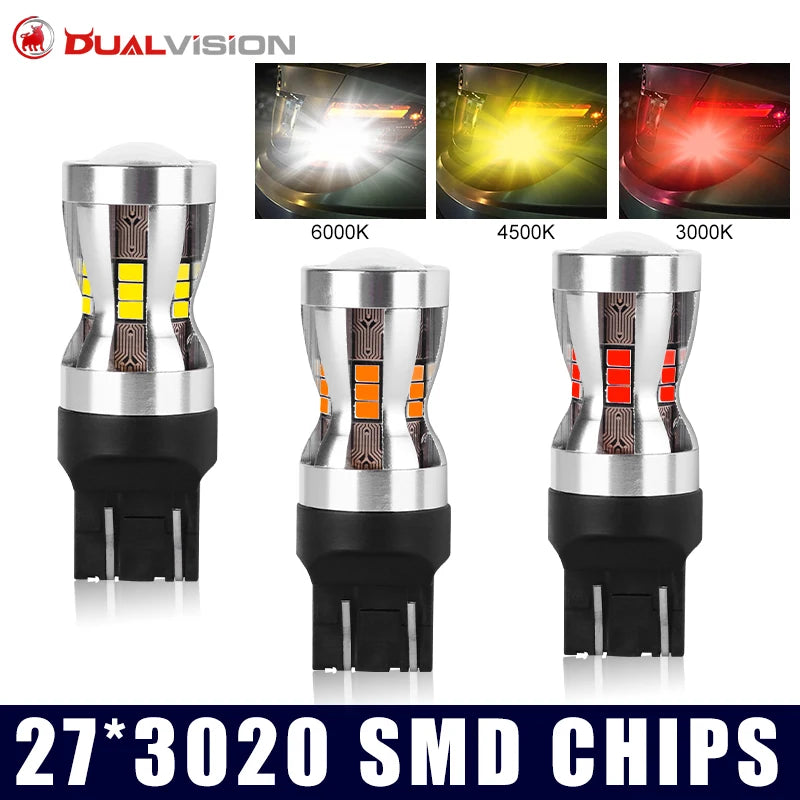2-Piece 1156/1157/7440/7443 LED Signal Light Bulb – Amber/Yellow/Red/White, CANBUS