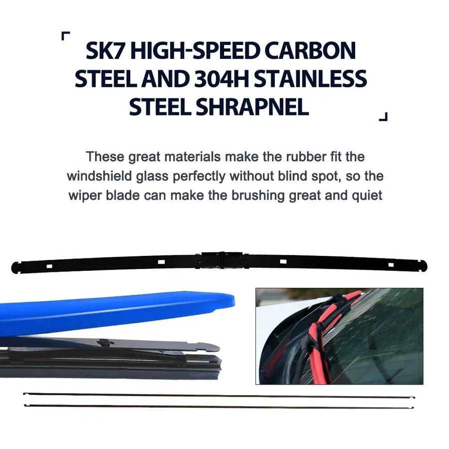 Windshield Wiper Blade Set for Jeep Wrangler TJ JK JL 1986-Now 1986 and Newer