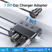 127W 7-in-1 Car Charger and 12V Socket Splitter