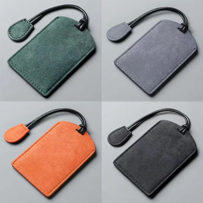 Key Card Case - Blank Card Holder with Embossed Leather for Men and Women - NFC Protection Case
