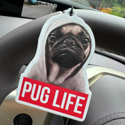 Pug Life Funny Hanging Car Air Freshener