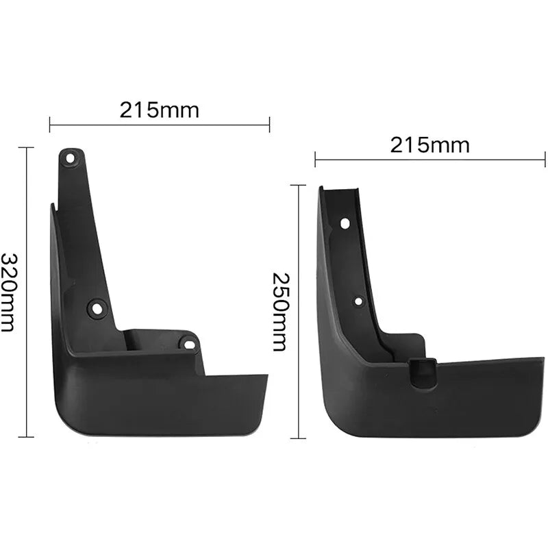 4-Piece ABS Plastic Front & Rear Mud Flaps Mudguards Splash Guard for 2021-2024 Subaru Outback QC-350