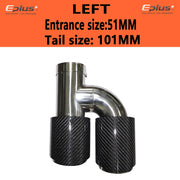 Universal H-Shaped Dual-Outlet Carbon-Fiber & Stainless Steel Exhaust Tip