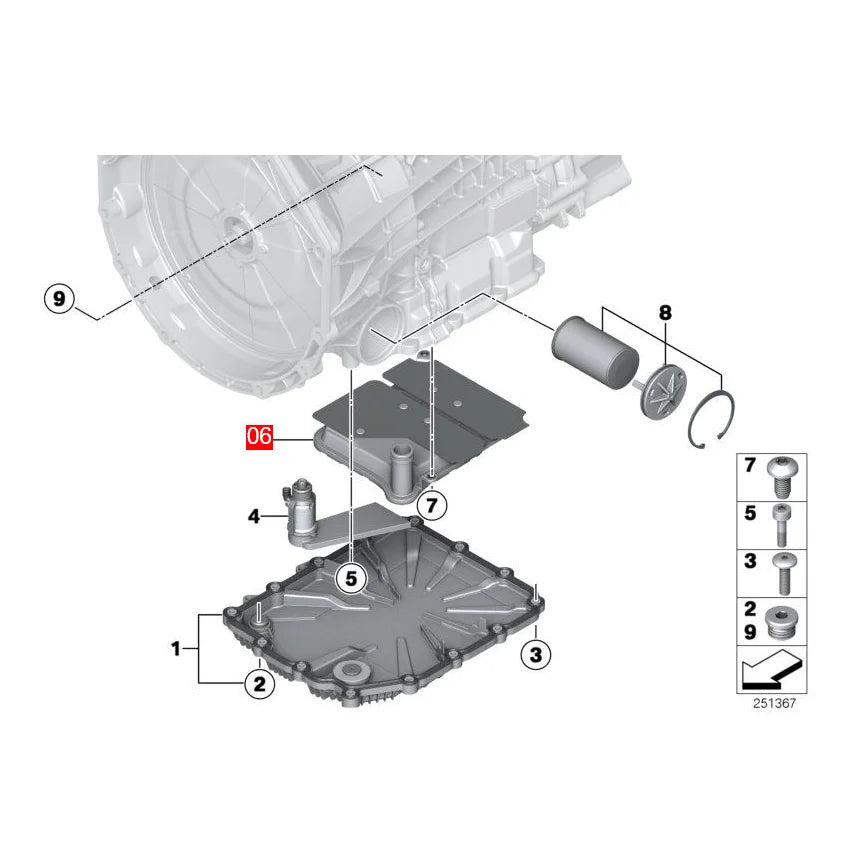 DCT Transmission Oil Filter for BMW 135i/335i/M3/M5/M6