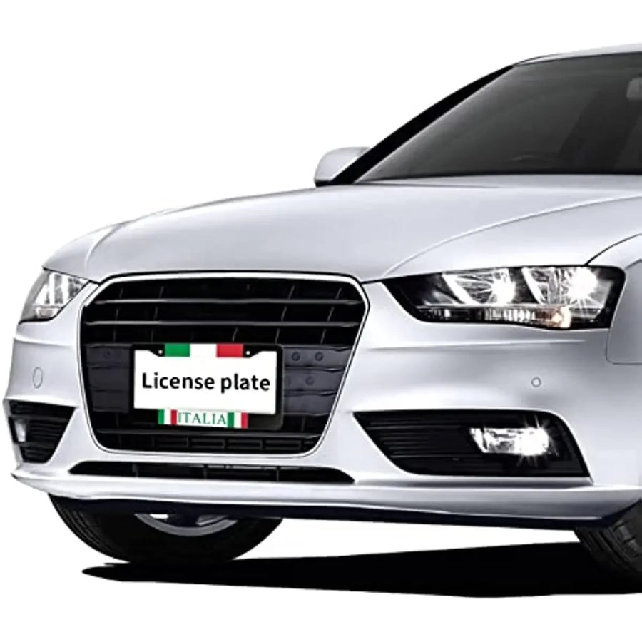 2-Piece Italian Flag Aluminum License Plate Frame Set