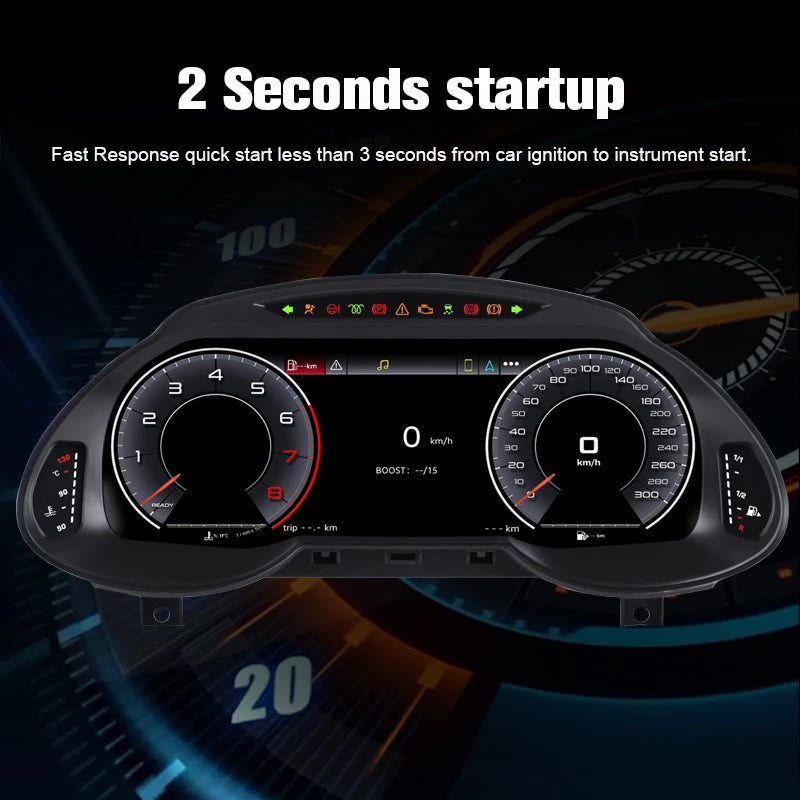 12.3-Inch Digital Instrument Cluster for Audi Q5 2009–2018