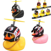 Helmeted Yellow Duck Car Ornament