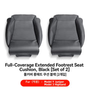 Memory-Foam Car Seat Cushion with Extended Leg Support