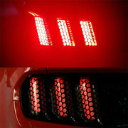 48 x 30 cm Universal Black Honeycomb Tail-Light Decal Sheet